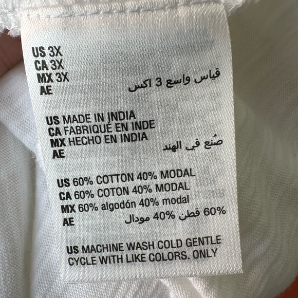 Style & Co Handkerchief Hem Slub Jersey Knit Plus Tank Top - White 3X - Picture 5 of 5